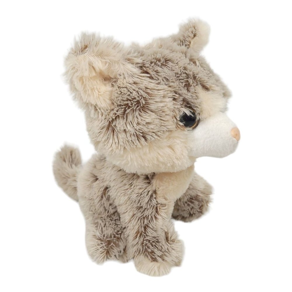 Dan Dee Gray Wolf Pup Dog Plush Shaggy Haired 9" Stuffed Animal Toy